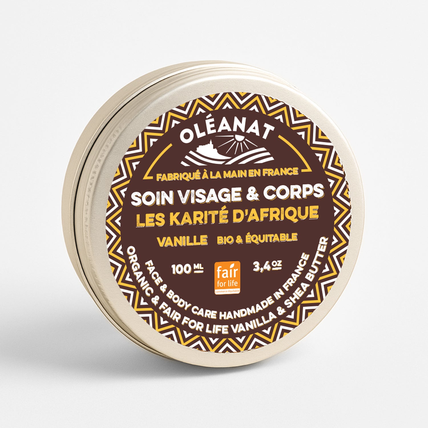 Oleanat Organic Vanilla Shea Butter – Nourishing Moisturizing Cream for Face & Body (100ml)