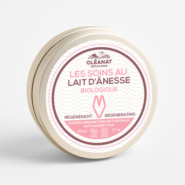 Oleanat Organic Shea Butter Balm with Donkey Milk – Regenerating & Nourishing Face & Body Moisturizer (50ml)