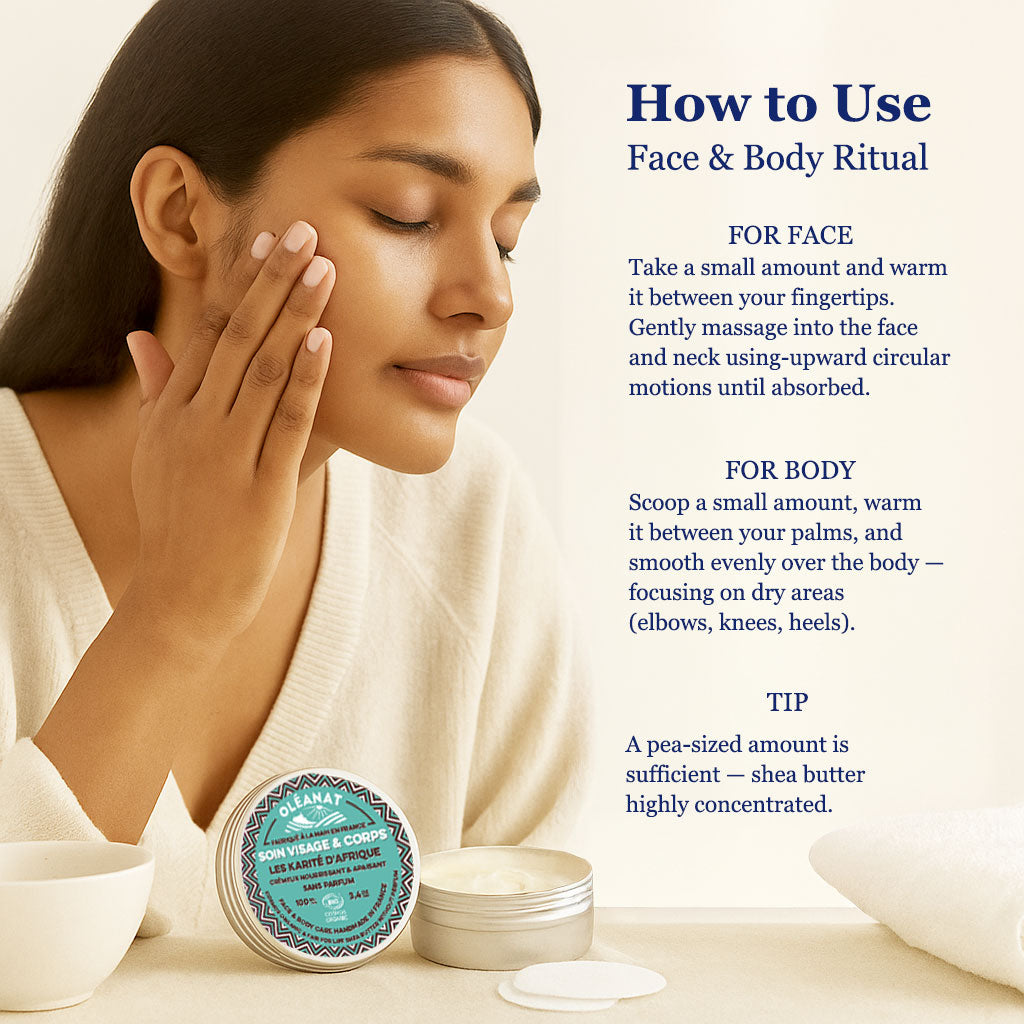 Oleanat Organic Shea Butter Without Perfume - Hypoallergenic Care (100ml)