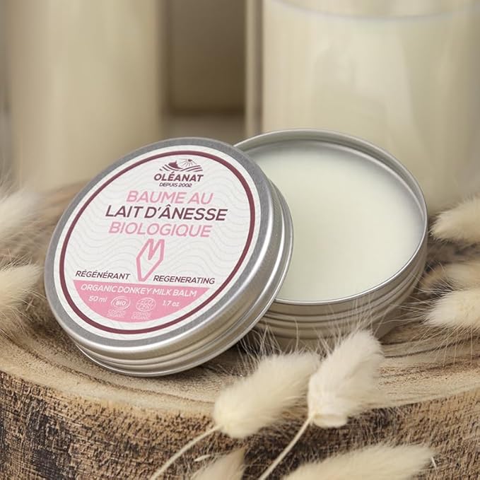 Oleanat Organic Shea Butter Balm with Donkey Milk – Regenerating & Nourishing Face & Body Moisturizer (50ml)