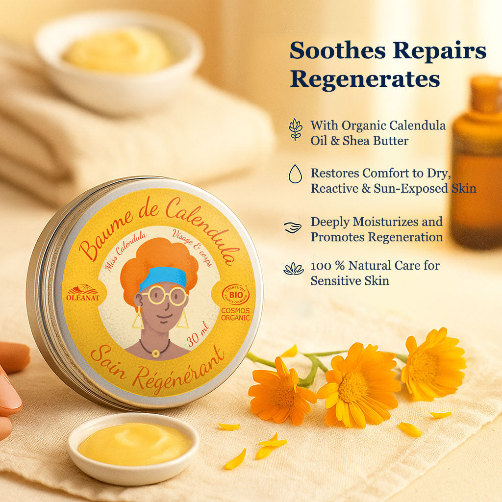 Organic Calendula Balm - Soothing & Restorative Care Moisturizing Cream 30ml