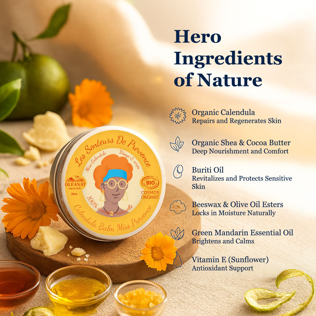 Organic Calendula Balm - Soothing & Restorative Care Moisturizing Cream 30ml