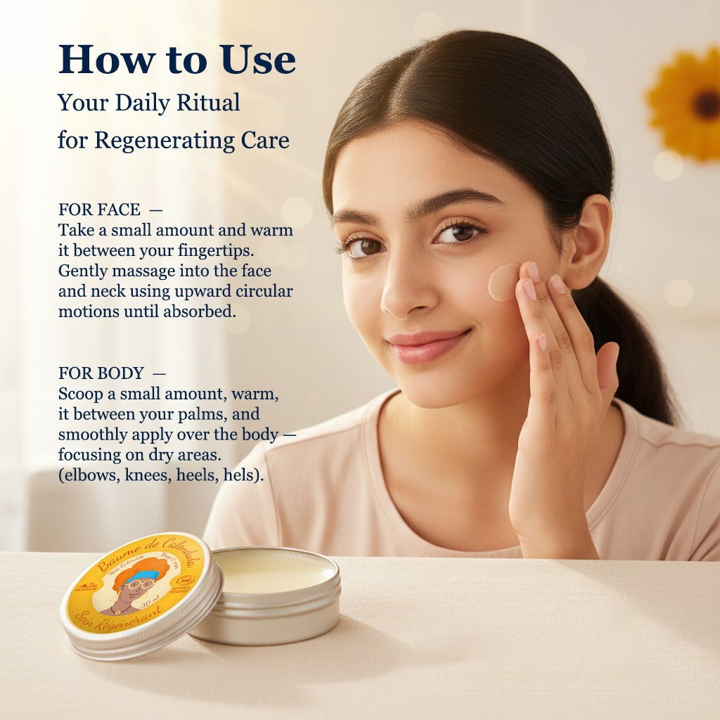 Organic Calendula Balm - Soothing & Restorative Care Moisturizing Cream 30ml