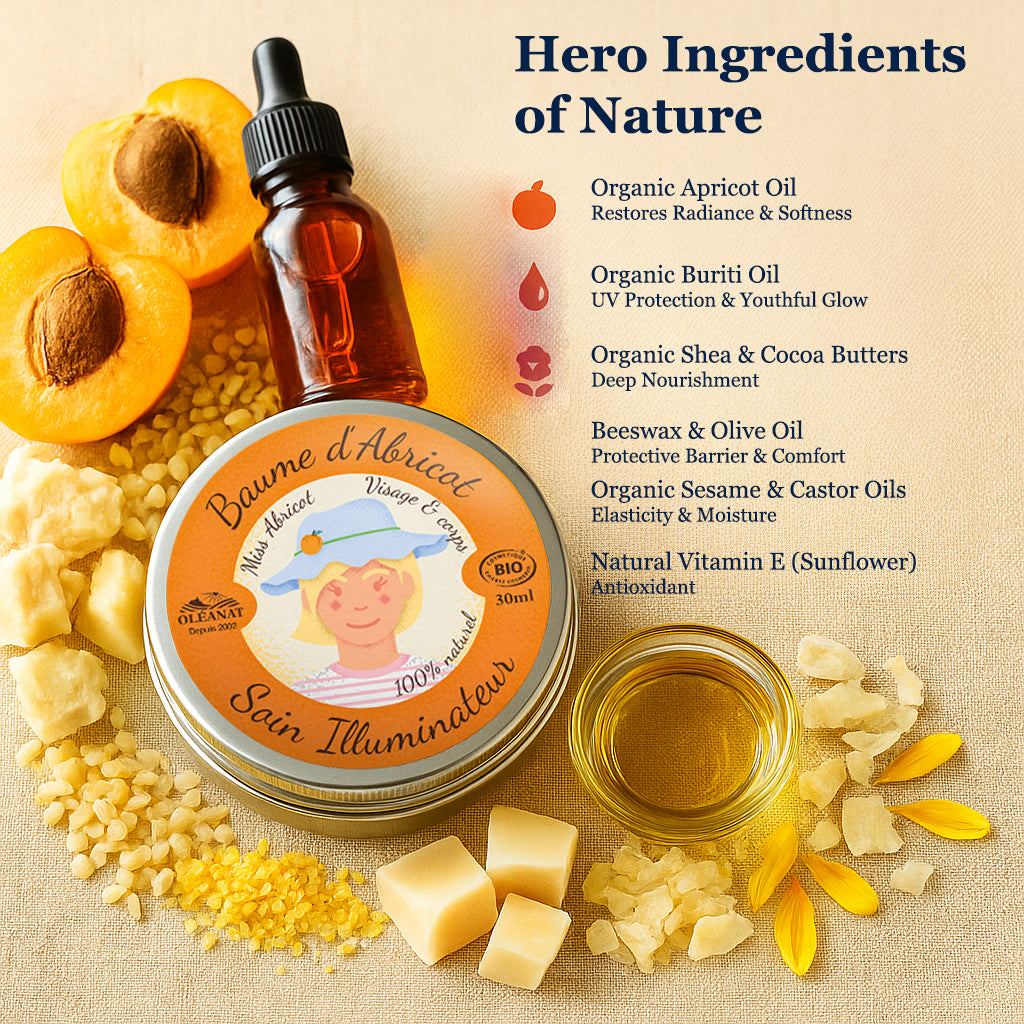 Organic Apricot Balm - Radiant & Hydrating Moisturizing Cream 30ml