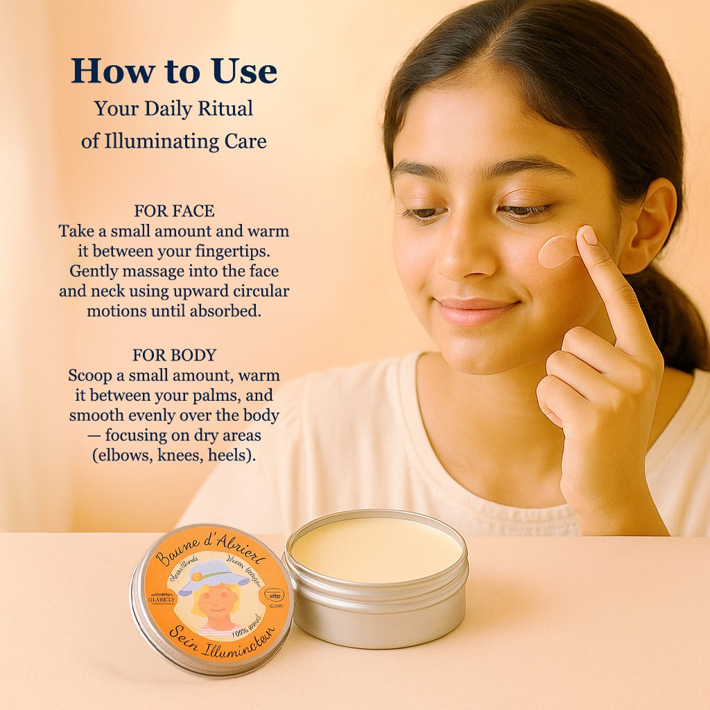 Organic Apricot Balm - Radiant & Hydrating Moisturizing Cream 30ml