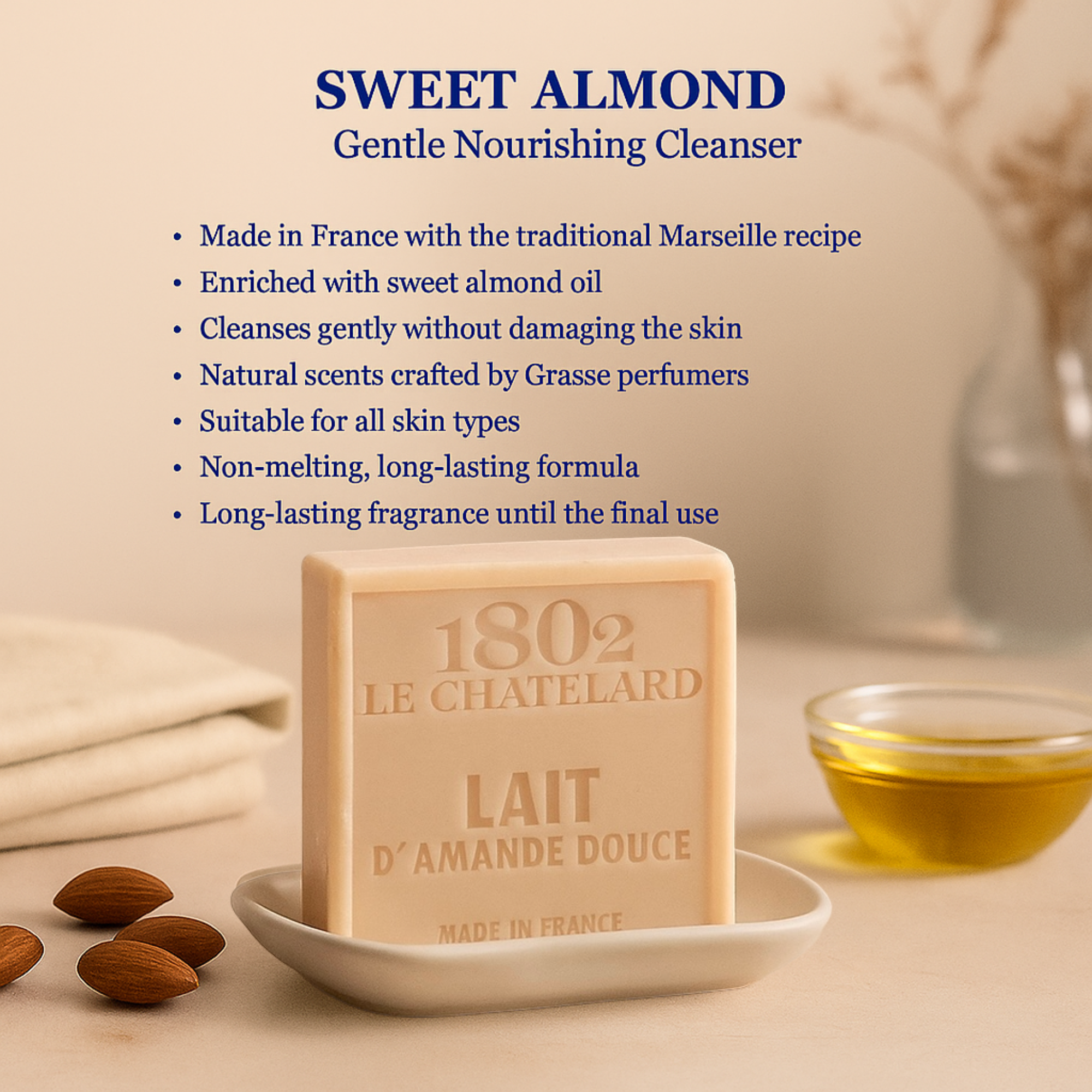 Palm Oil Free Fragrant Soap - Sweet Almond