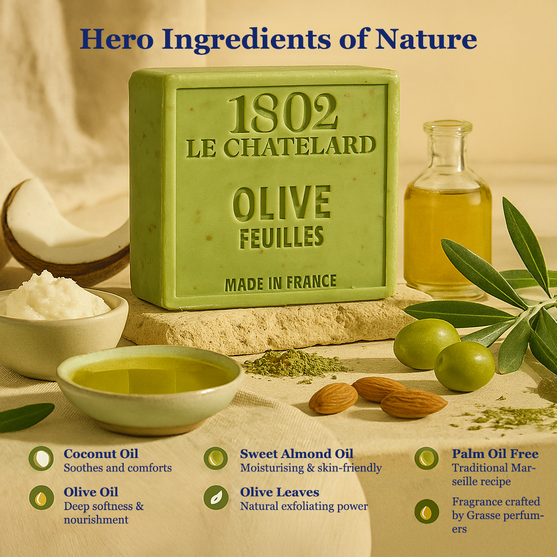 Palm Oil Free Exfoliating Soap - Olive Leaves