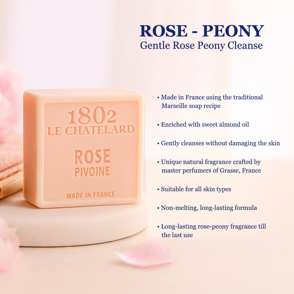 Palm Oil Free Fragrance Soap - Rose Peony