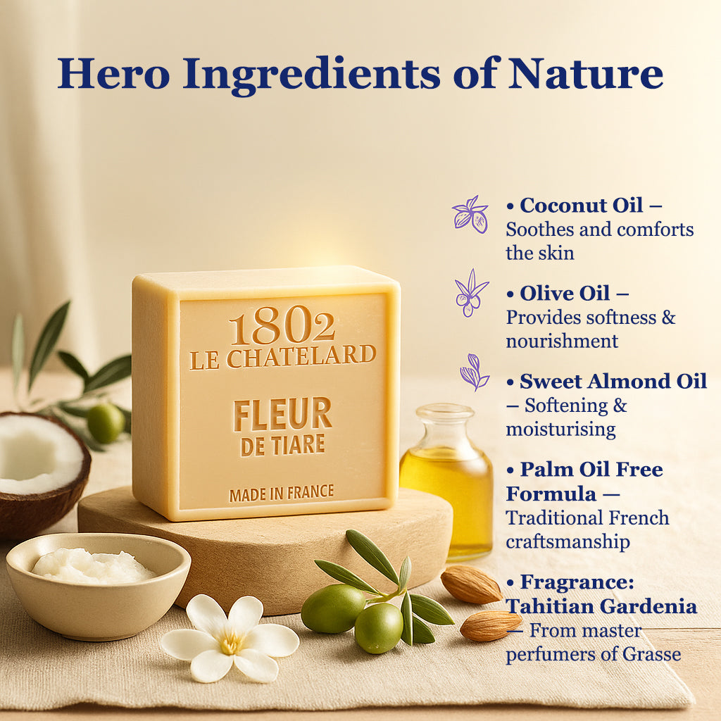 Palm Oil Free Fragrant Soap - Tahitian Gardenia