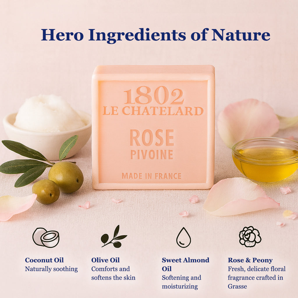 Palm Oil Free Fragrance Soap - Rose Peony