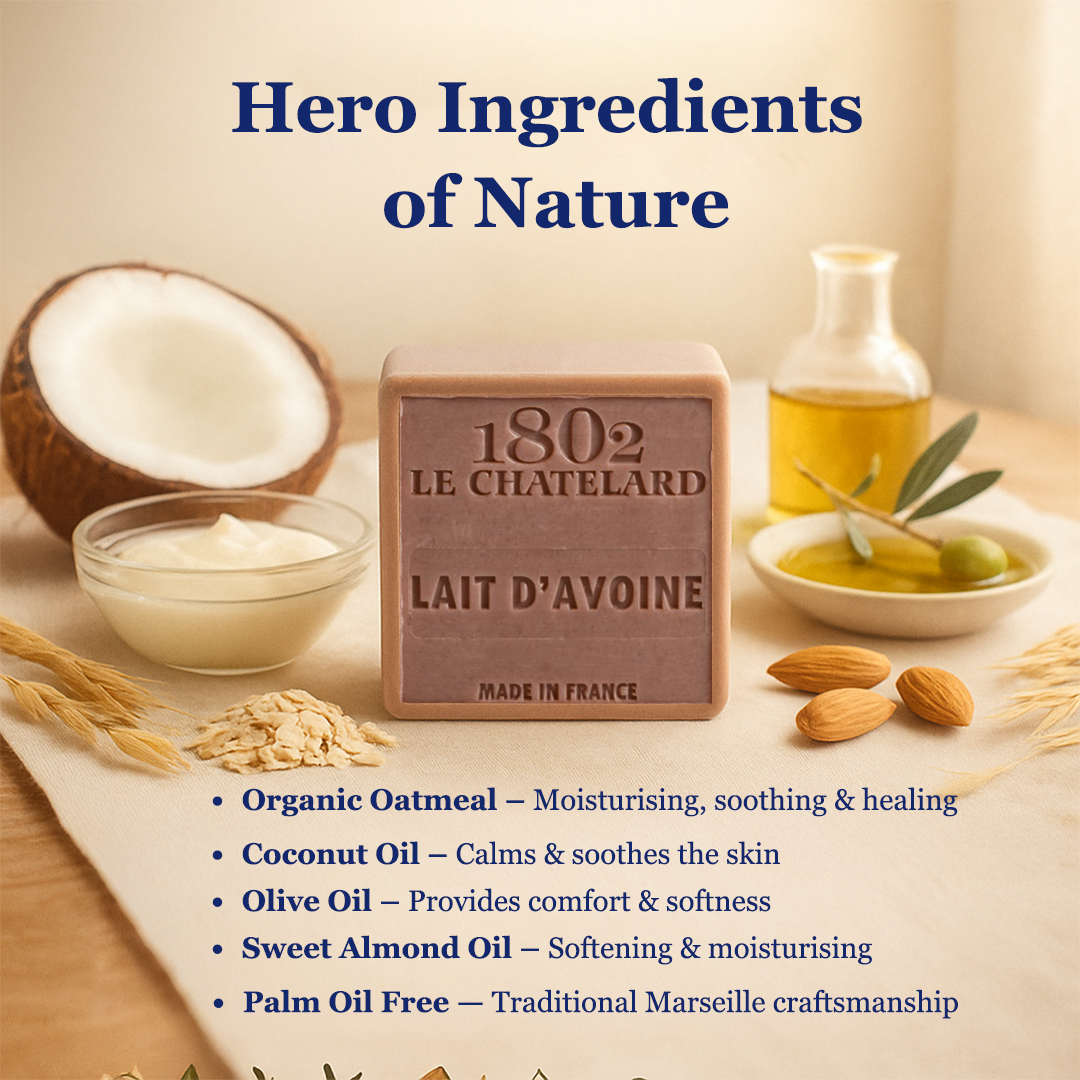 Palm Oil Free Enriched Soap - Oat Milk