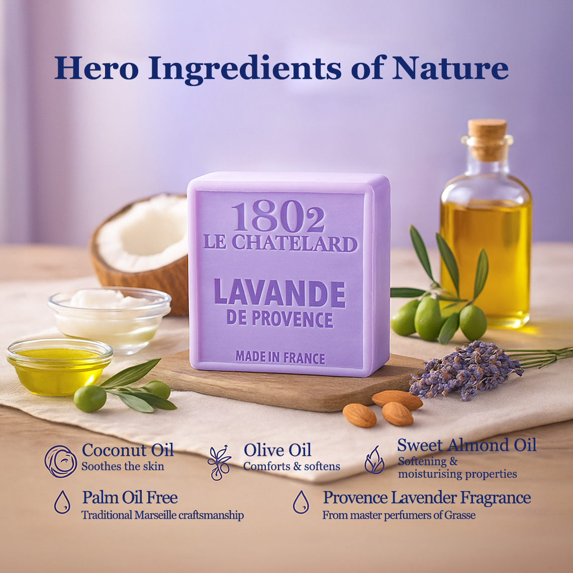 Palm Oil Free Fragrant Soap - Provence's Lavender