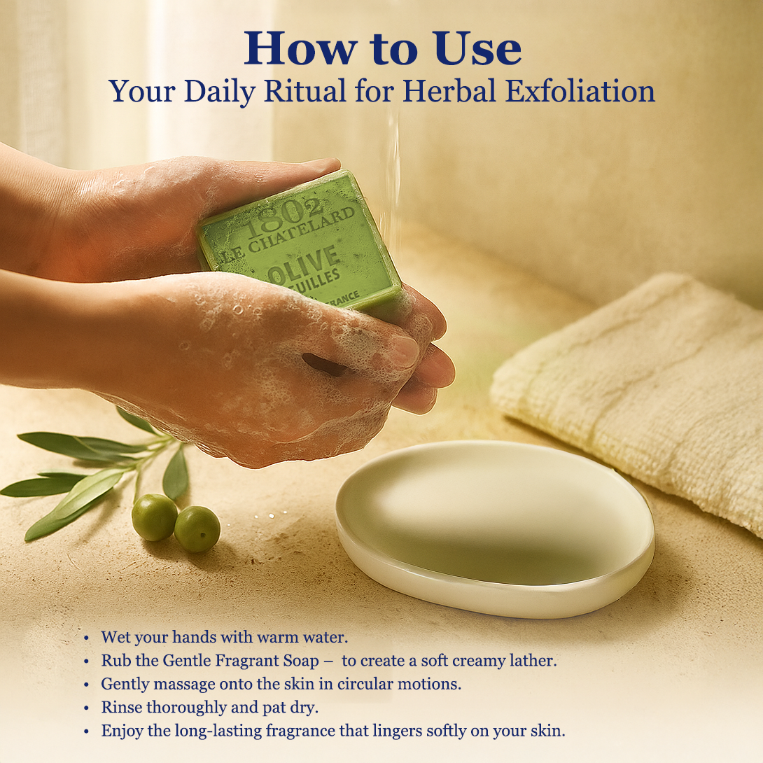 Palm Oil Free Exfoliating Soap - Olive Leaves